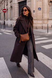 MINI CELIA - Petit sac besace en cuir grainé