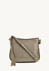 MINI CELIA - Petit sac besace en cuir grainé Bronze