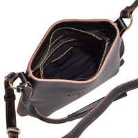 MINI CELIA - Small grained leather messenger bag