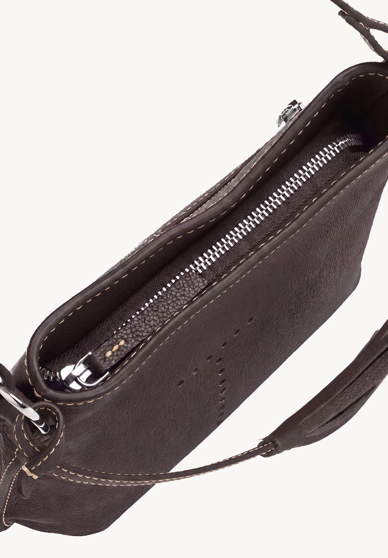 Mini Celia Leather Coffee