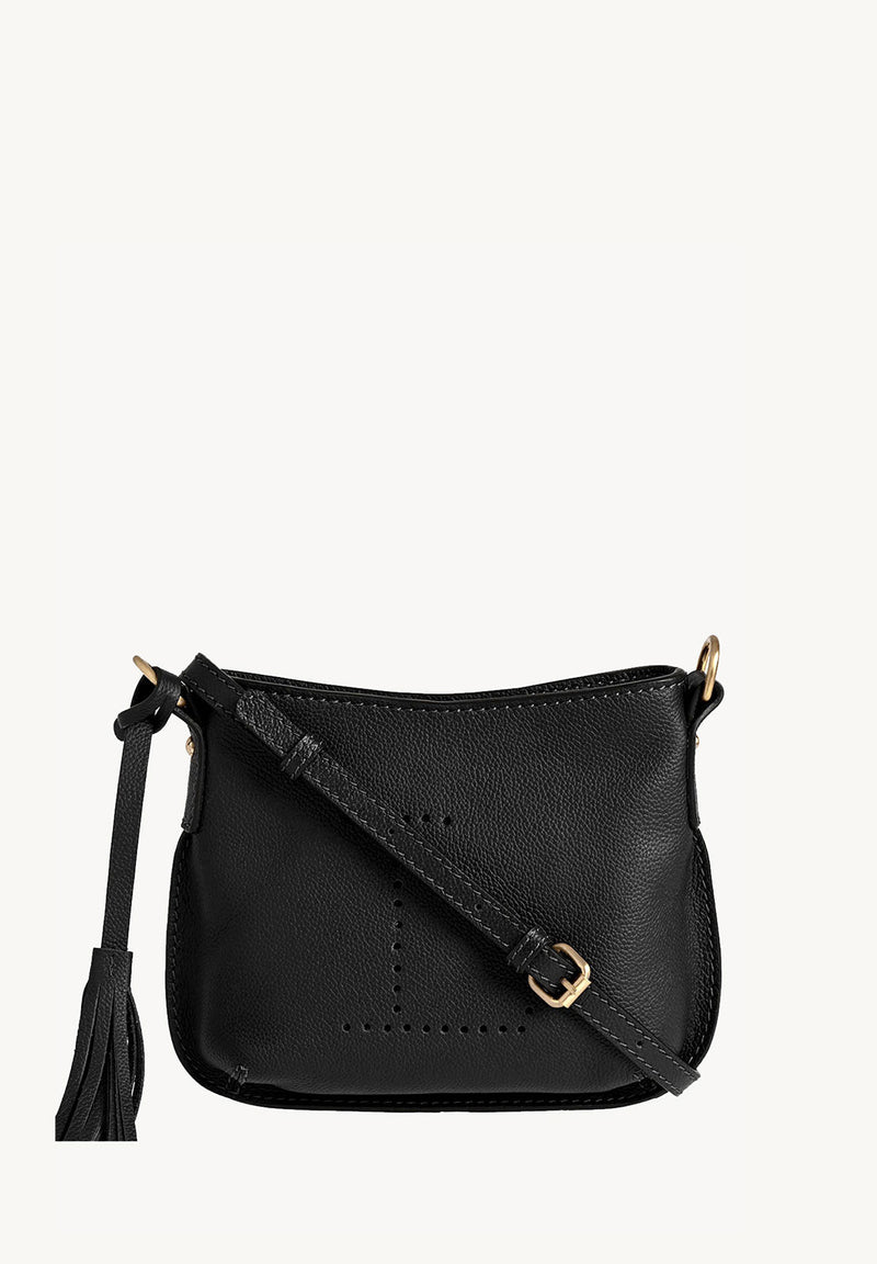 MINI CELIA - Small grained leather messenger bag