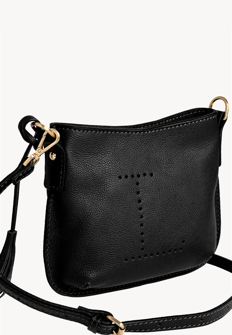 MINI CELIA - Small grained leather messenger bag
