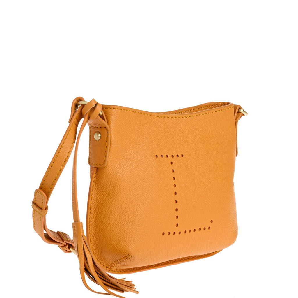 MINI CELIA - Petit sac besace en cuir grainé