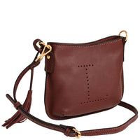 MINI CELIA - Small grained leather messenger bag