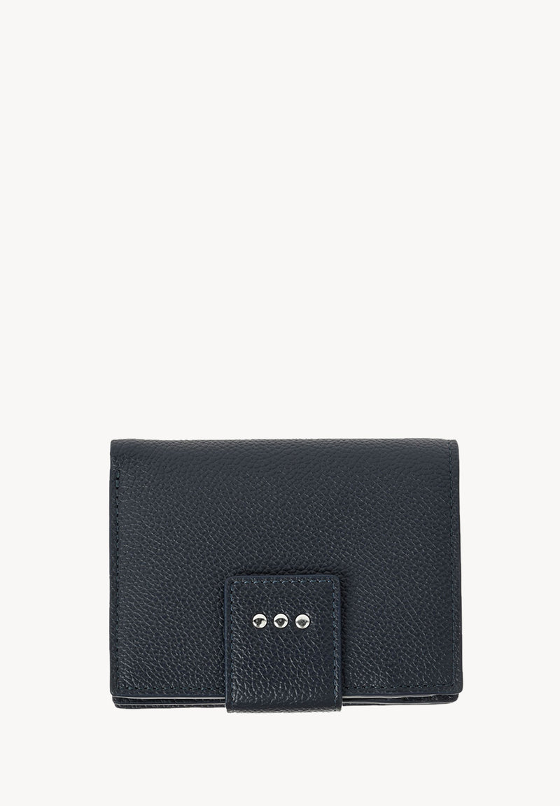 Petit portefeuille à dos à dos - Cuir grainé