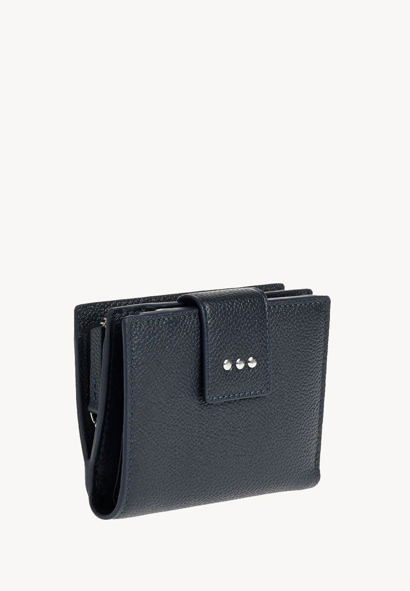 Petit portefeuille à dos à dos - Cuir grainé
