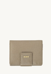 Petit portefeuille à dos à dos - Cuir grainé Bronze