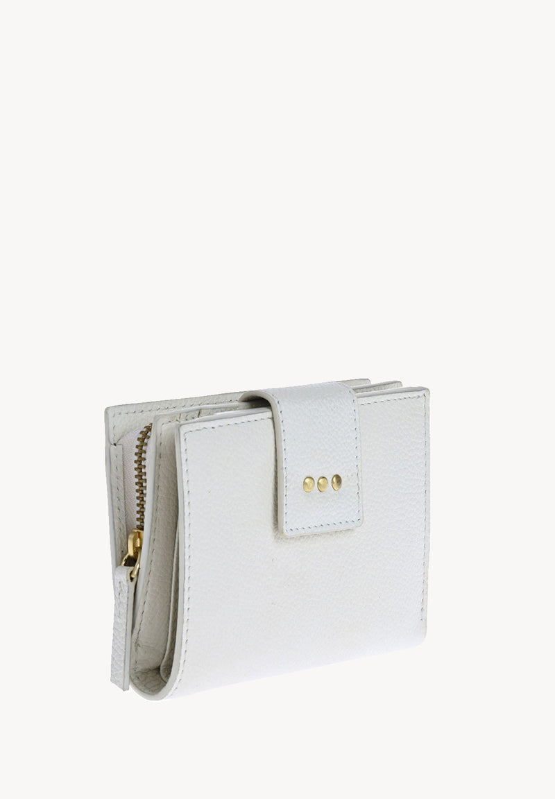 Petit portefeuille à dos à dos - Cuir grainé