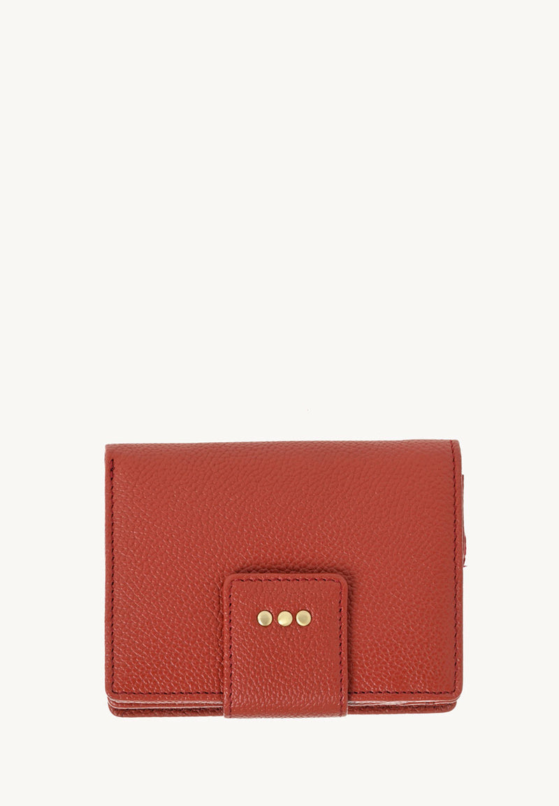 Petit portefeuille à dos à dos - Cuir grainé Opera
