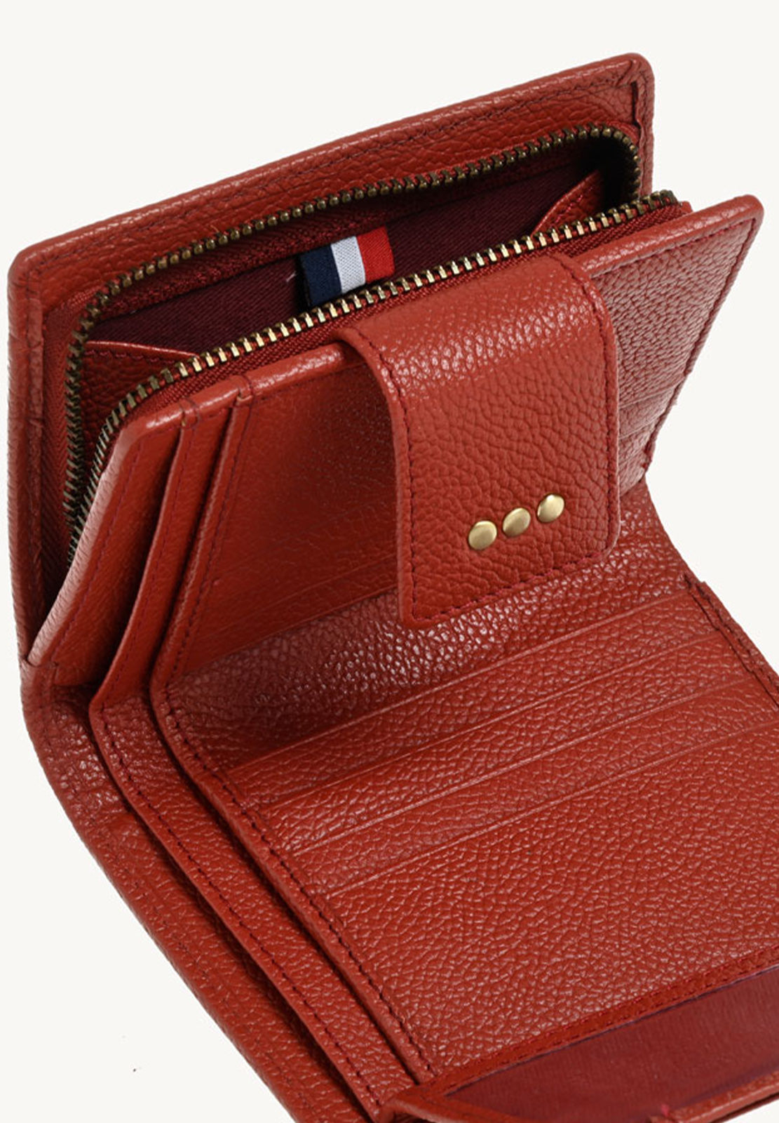 Petit portefeuille à dos à dos - Cuir grainé Opera