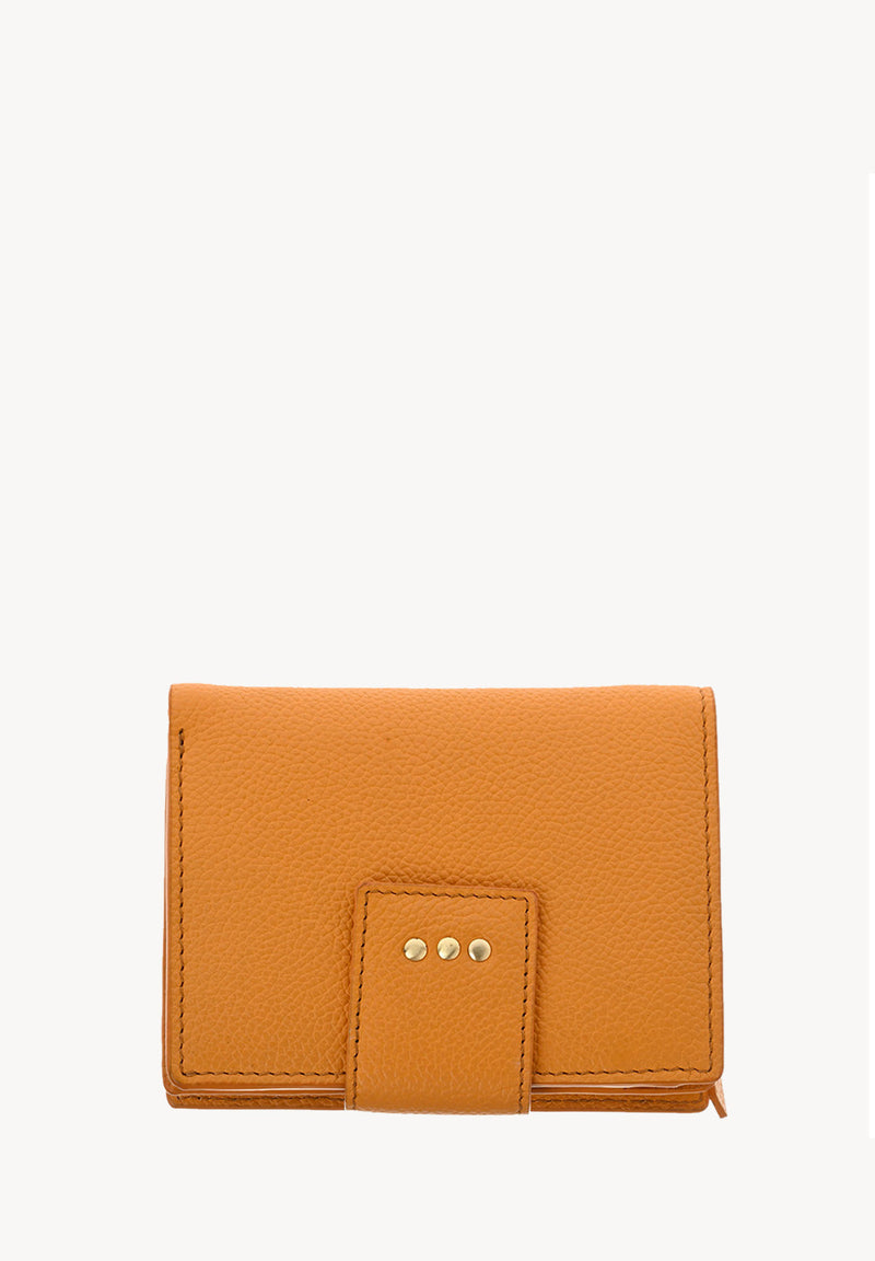 Petit portefeuille à dos à dos - Cuir grainé