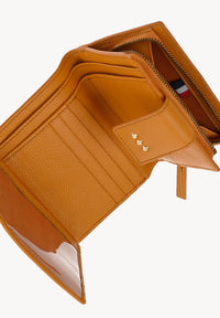 Petit portefeuille à dos à dos - Cuir grainé