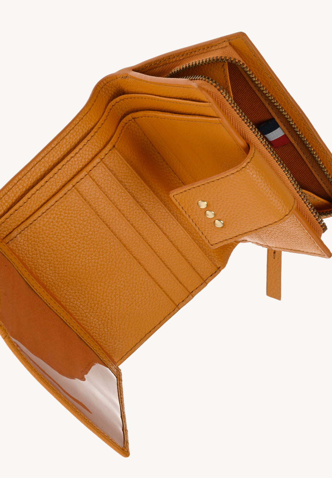 Petit portefeuille à dos à dos - Cuir grainé