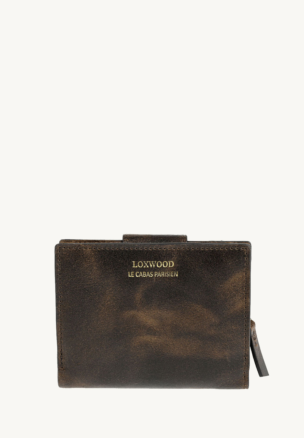 Petit portefeuille à dos à dos - Cuir vintage