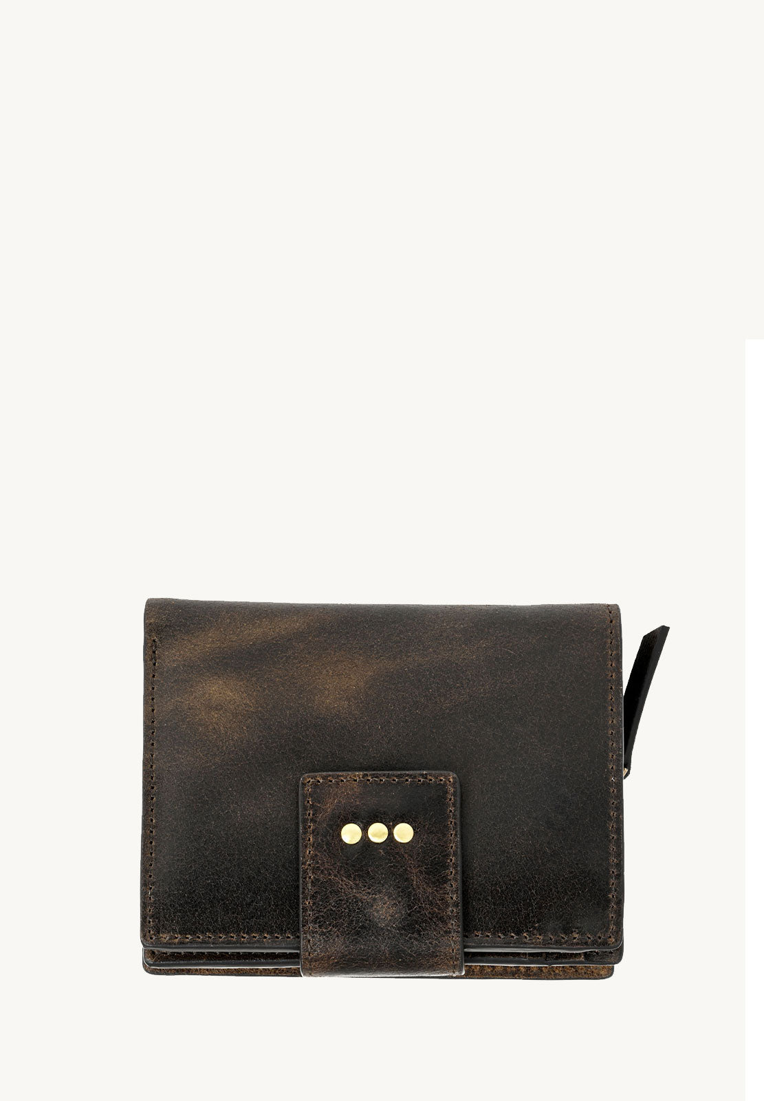 Petit portefeuille à dos à dos - Cuir vintage