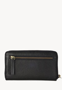 ZIPPERED WALLET - Grained leather