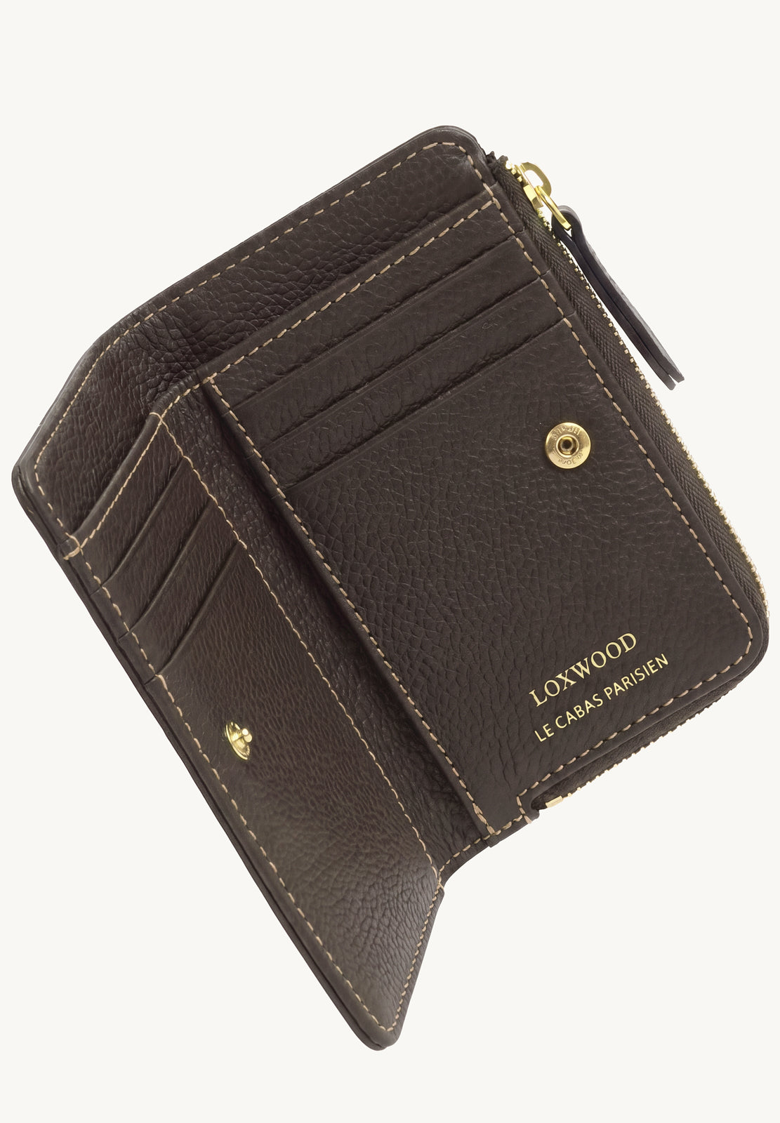 JONAH - Portefeuille zippé en cuir grainé