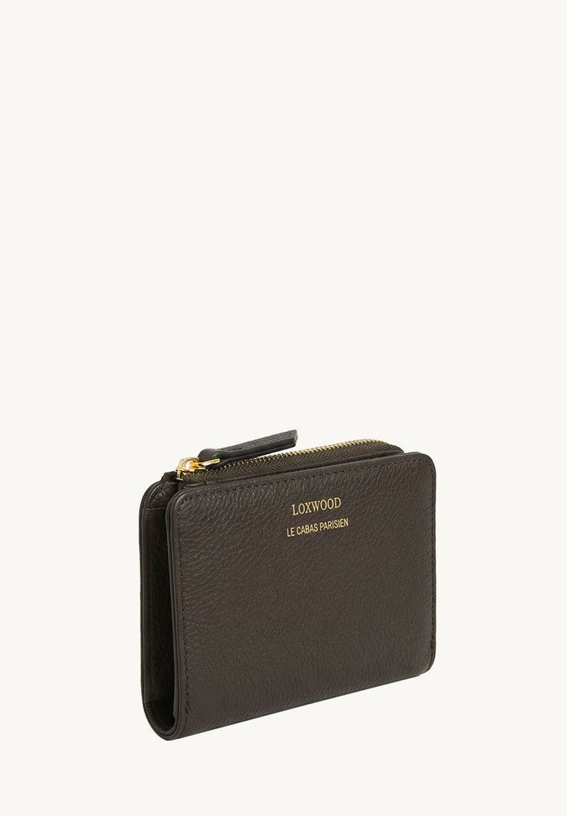 JONAH - Portefeuille zippé en cuir grainé