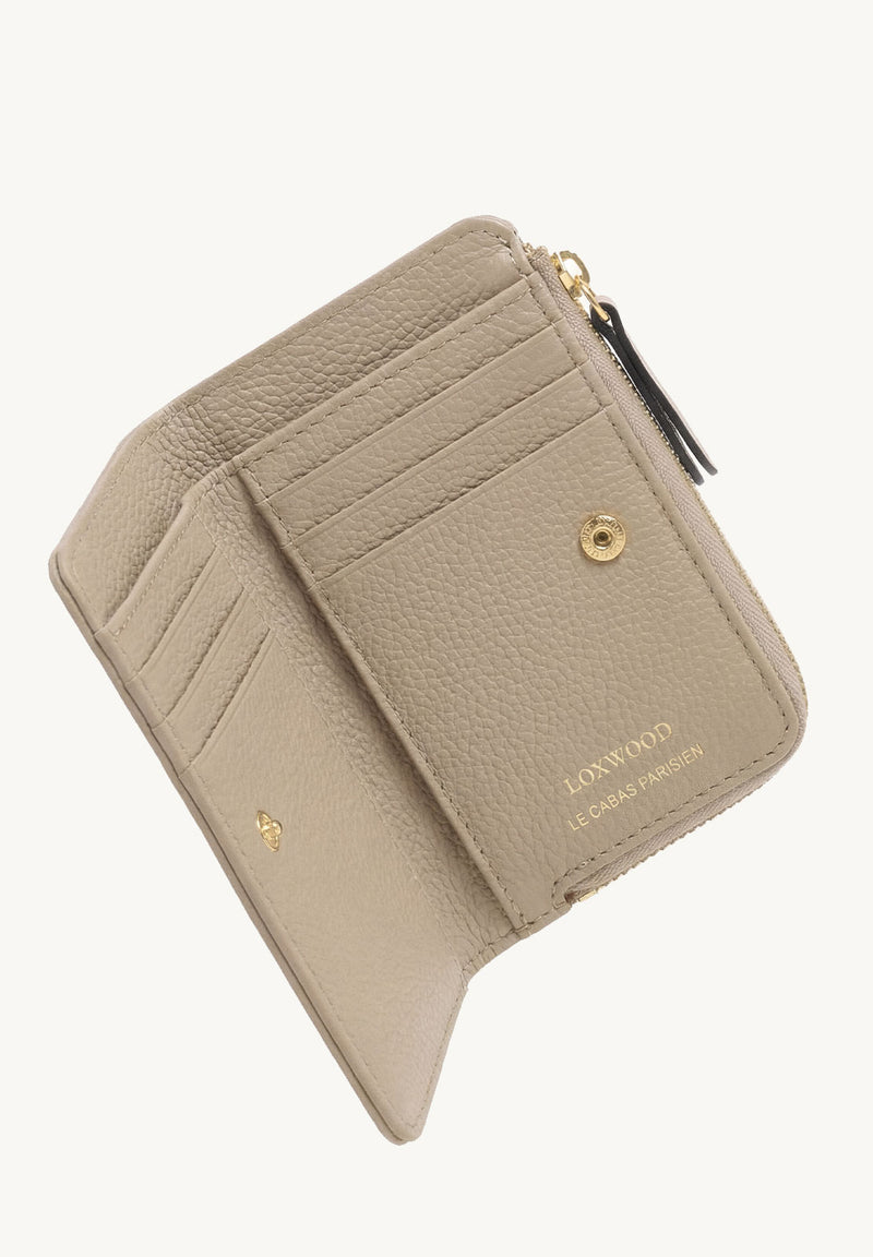 JONAH - Portefeuille zippé en cuir grainé