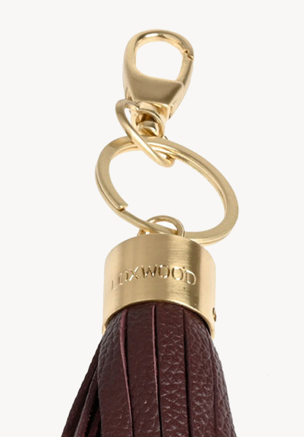 FORGET ME NOT - Porte-clés pompon en cuir grainé