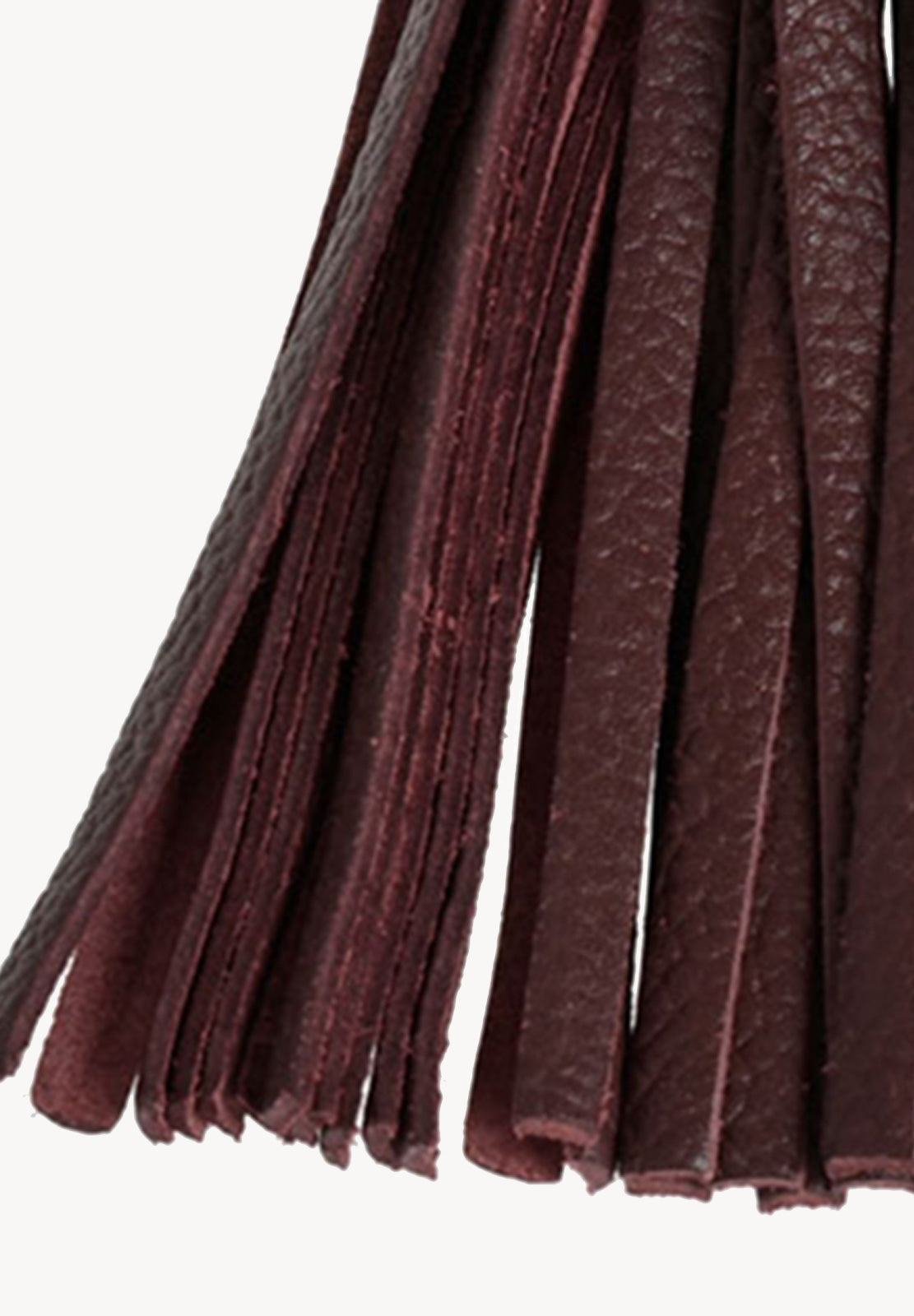 FORGET ME NOT - Porte-clés pompon en cuir grainé