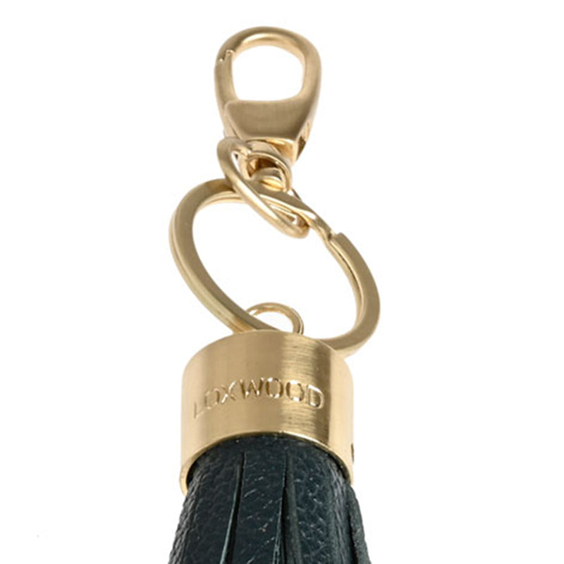 FORGET ME NOT - Grained leather pompom keyring