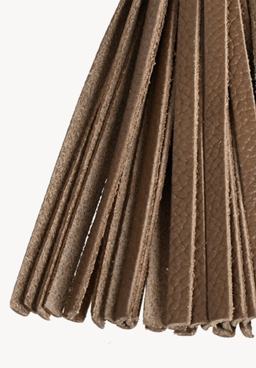 FORGET ME NOT - Grained leather pompom keyring