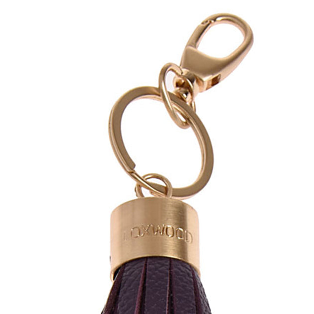 FORGET ME NOT - Grained leather pompom keyring