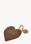 HEART KEY RING - Grained leather