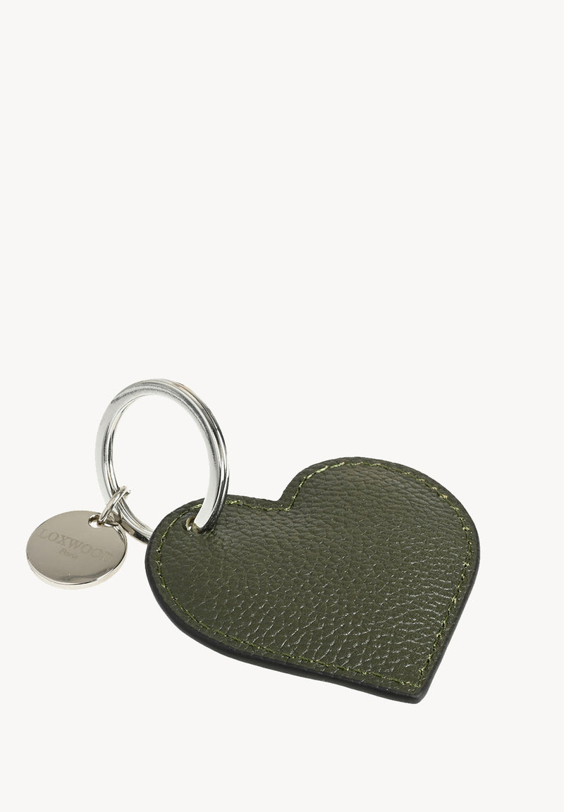 Porte-clés Coeur - Cuir grainé