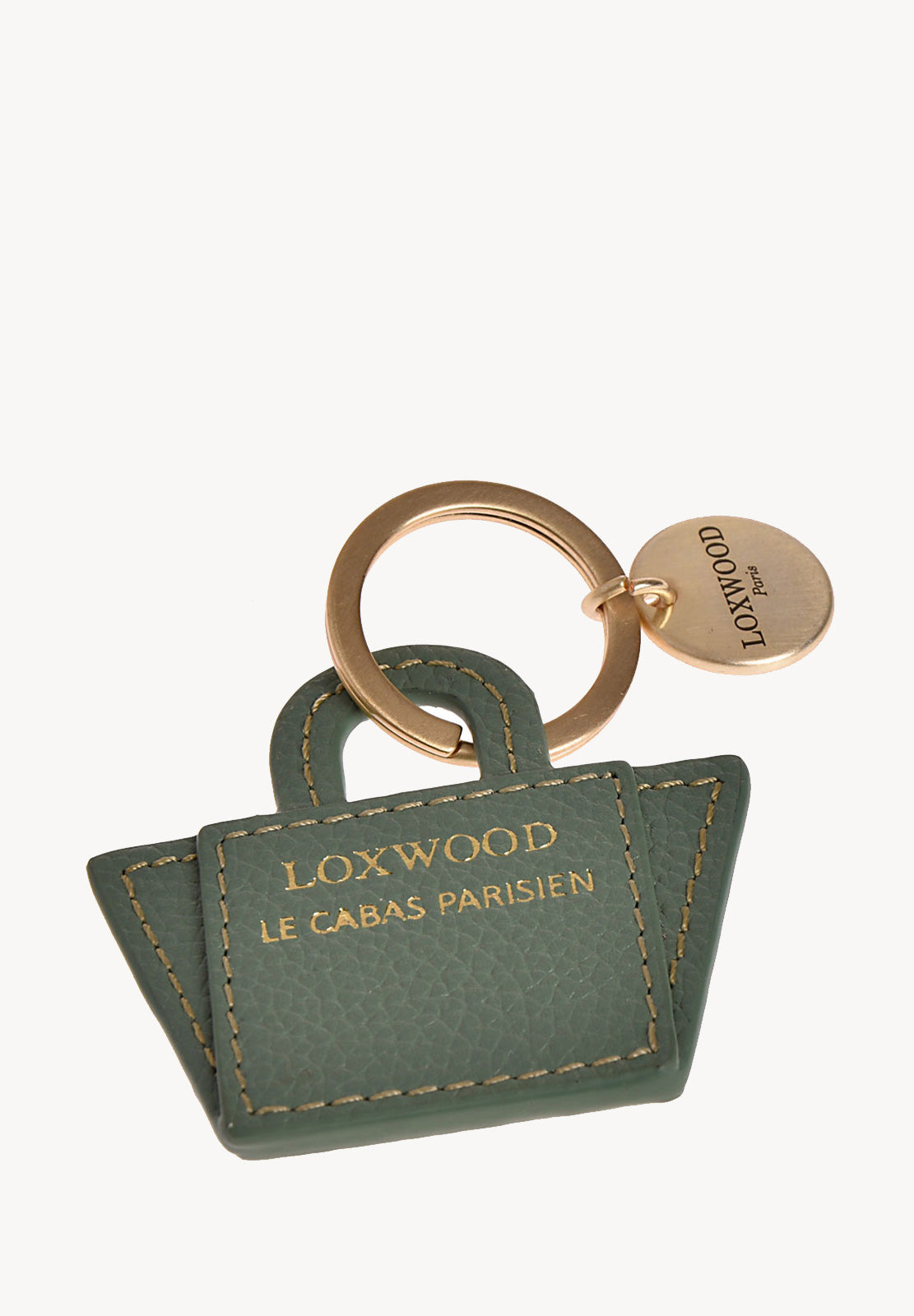 Porte-clés Cabas en Cuir grainé