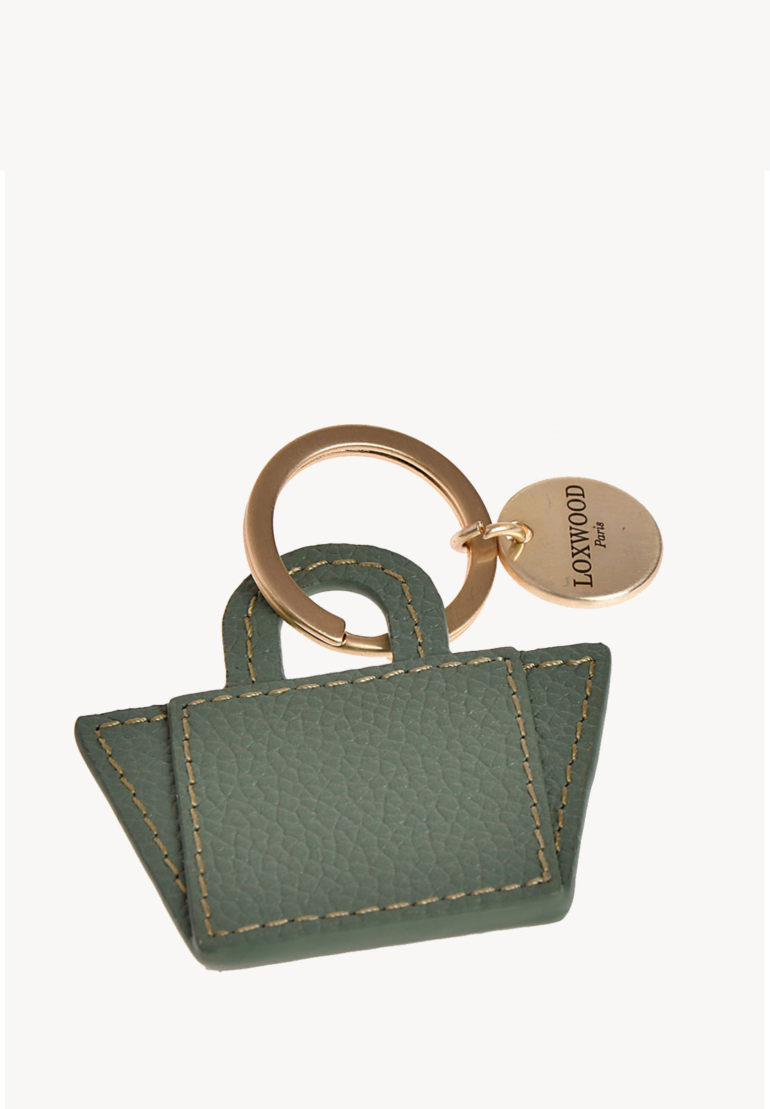 Porte-clés Cabas en Cuir grainé