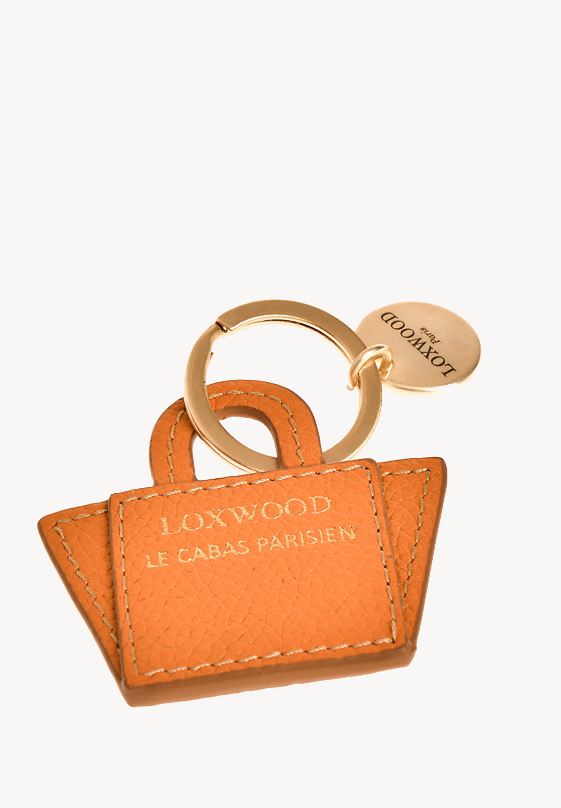Porte-clés Cabas en Cuir grainé