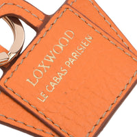 Grained Leather Cabas Key Ring