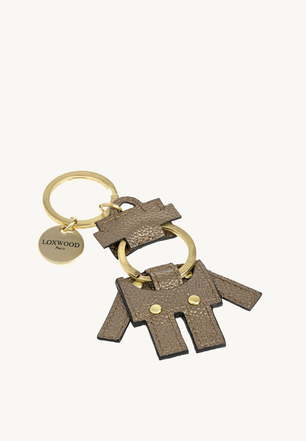 MINIBOT - Bronze Grained Leather Keychain