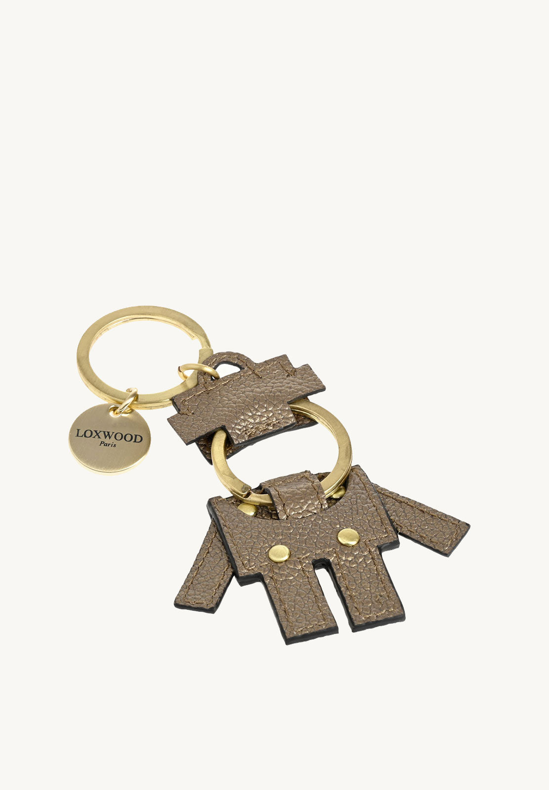 MINIBOT - Bronze Grained Leather Keychain