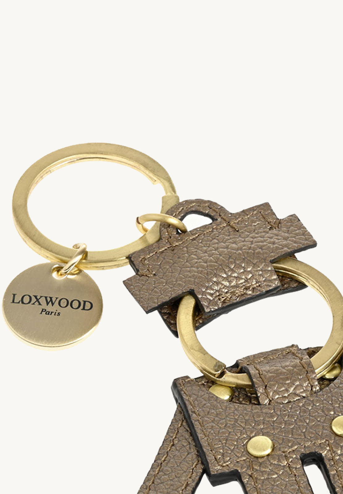 MINIBOT - Bronze Grained Leather Keychain