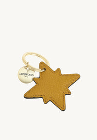 STAR - Grained Leather Keyring