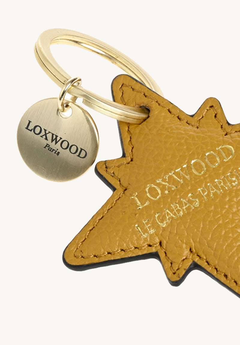 STAR - Grained Leather Keyring
