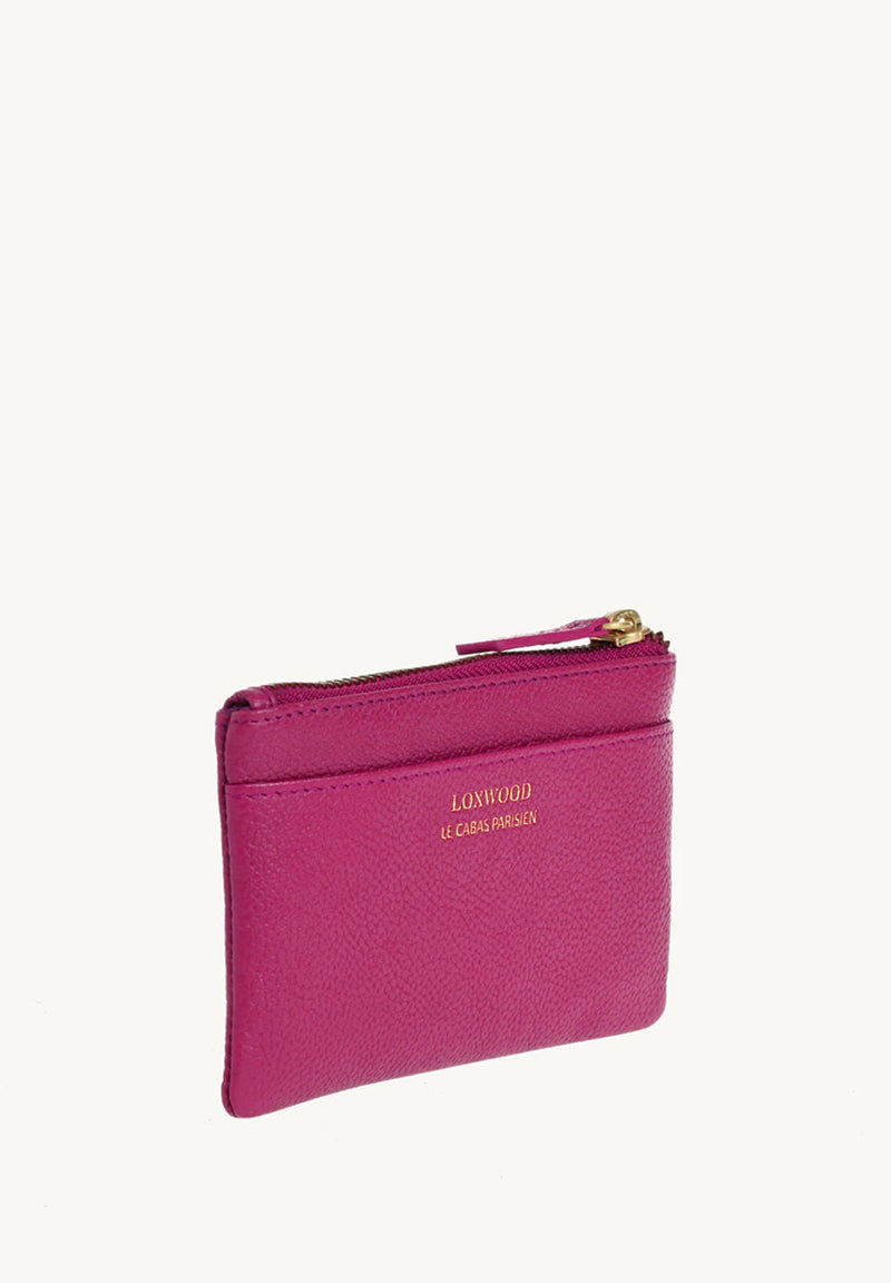 ZOÉ - Coin purse - Fuchsia grained leather
