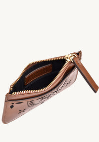 Z0é-porte Monnaie Cuir Perf Tan