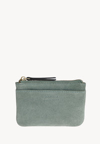 ZOÉ - Petit porte-monnaie zippé en cuir velours