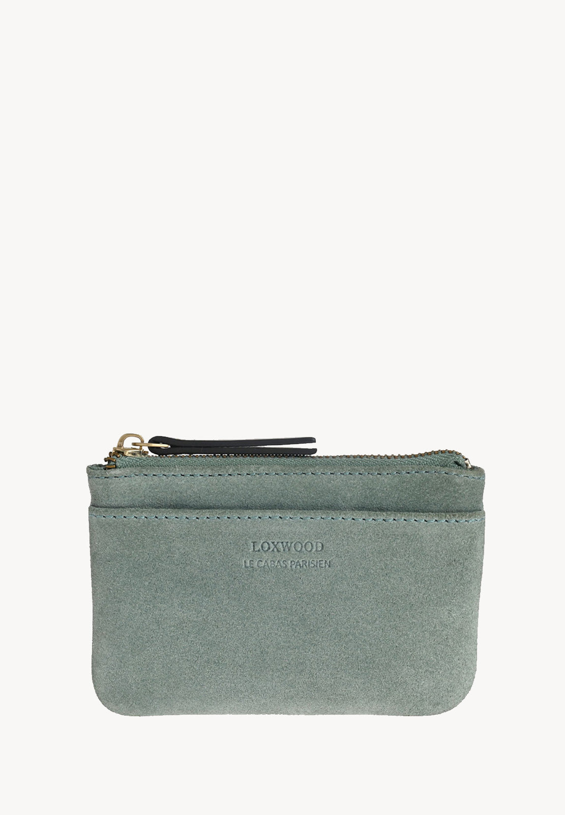 ZOÉ - Petit porte-monnaie zippé en cuir velours