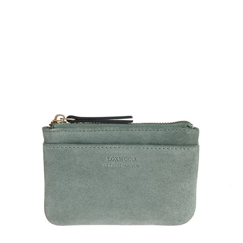 ZOÉ - Small zipped purse in suede leather