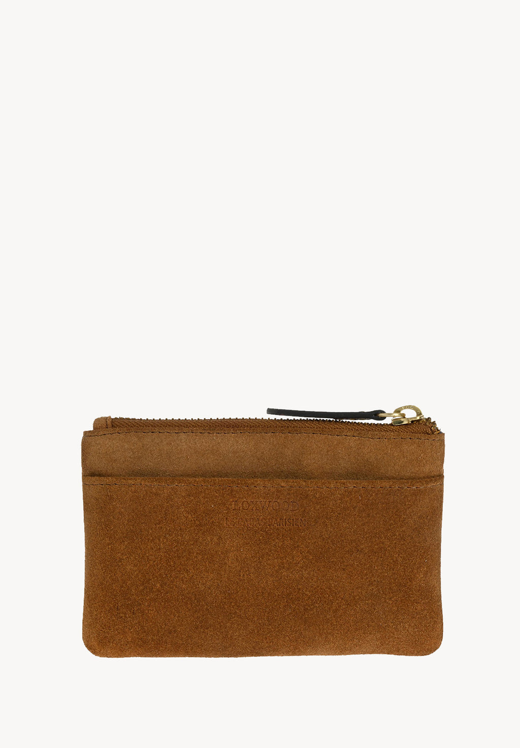 ZOÉ - Petit porte-monnaie zippé en cuir velours