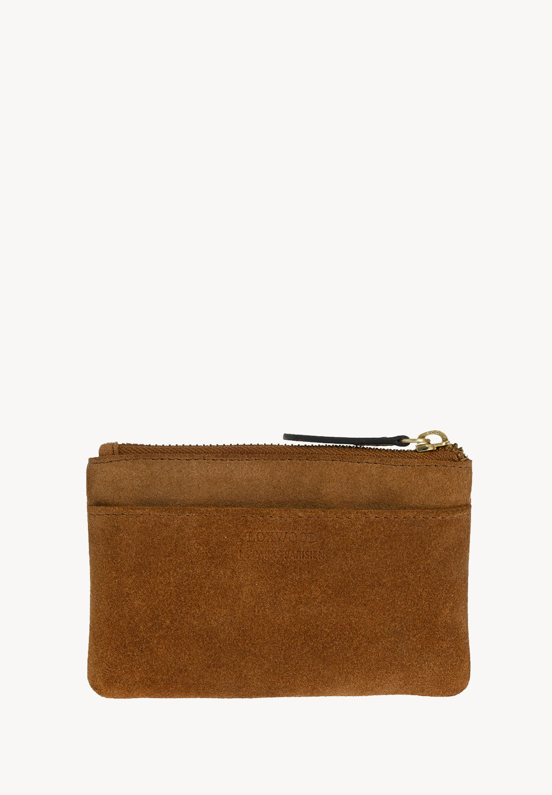 ZOÉ - Petit porte-monnaie zippé en cuir velours