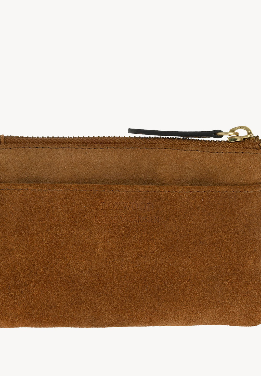 ZOÉ - Petit porte-monnaie zippé en cuir velours