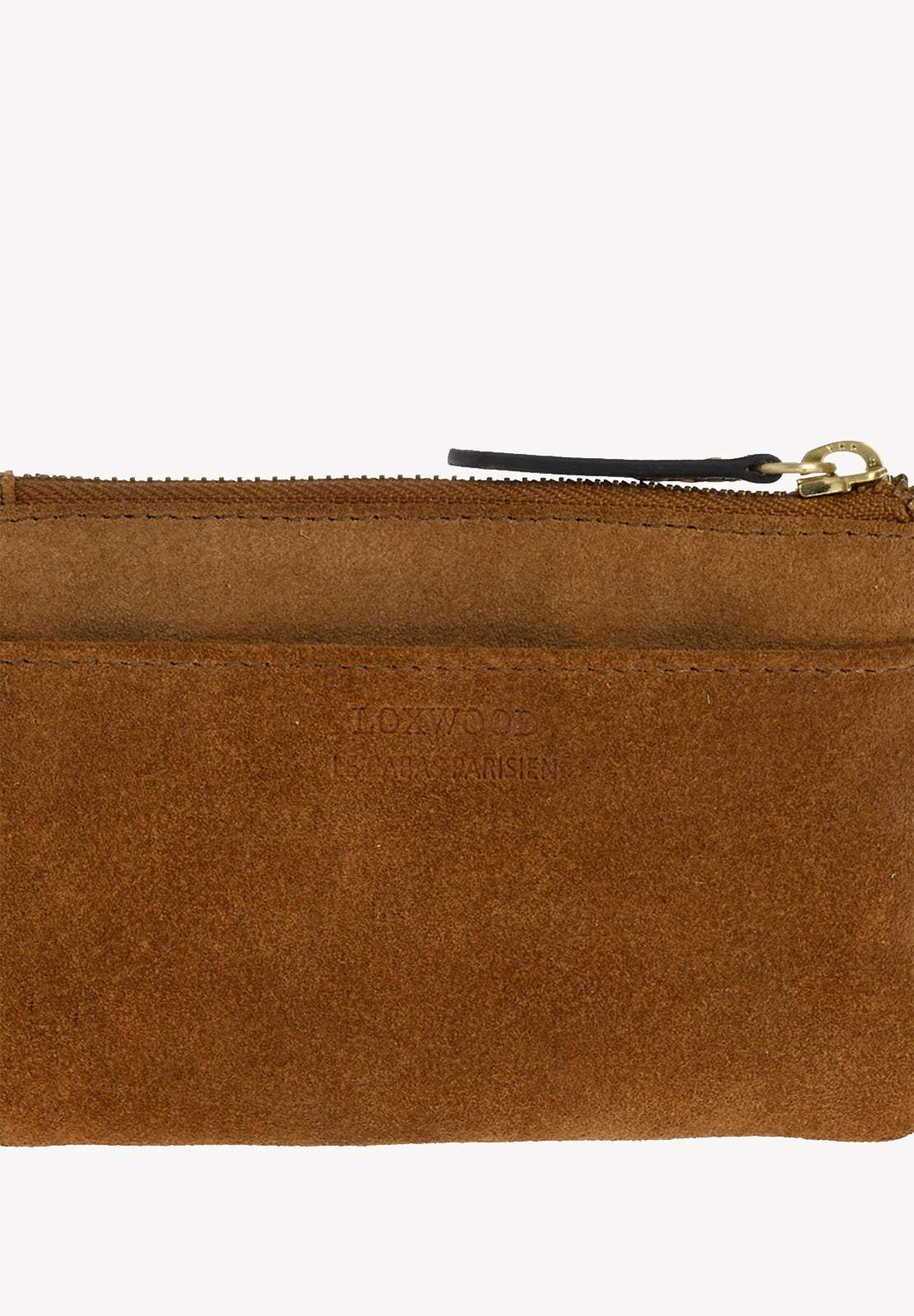 ZOÉ - Petit porte-monnaie zippé en cuir velours