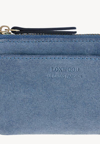 ZOÉ - Petit porte-monnaie zippé en cuir velours