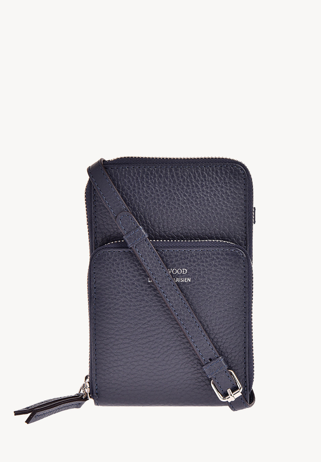 JILL - Grained leather phone pouch